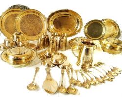 Brass Dinner set 51 piece complete dinner set of brass