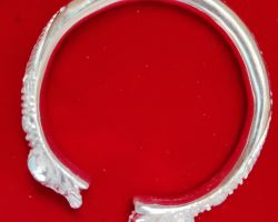 Sterling Silver kada for mens solid silver bangle chandi ka thoss kada 105gm