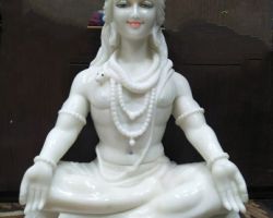Marble Shiv idol white marble Shiv Murti Shiv statue 18 inches