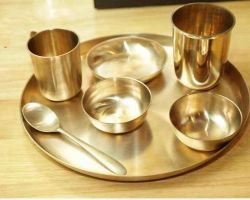 Bronze dinner set 7 piece kansa Dinner set
