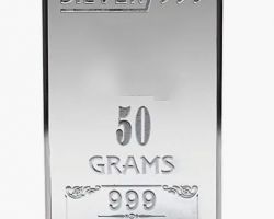 Silver bar solid silver bar 50gm