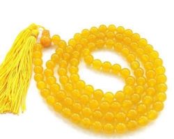 Yellow agate  mala peela hakik mala yellow hakik mala 6mm 108 beads