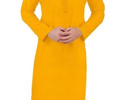 Yellow cotton kurta for Pooja