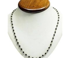Tulsi mala with Silver cap Black Tulsi beads mala with silver cap shyama Tulsi mala with silver cap 18 inches
