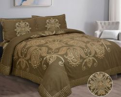 Bedsheet double bed cotton Goldy king size yellow