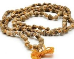 Tulsi mala  ceyllendrical 108 beads Tulsi jap mala
