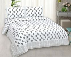 Bedsheet Cotton double bed premium quality pure fine cotton bedcover with pillow cover white king