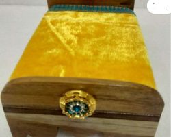 Laddu gopal bed with mattress 6×4 inches yellow
