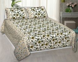 Bedsheet double bed cotton bedsheet with pillow solar