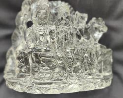 Crystal quartz shivpariwar natural sphatik Shiv pariwar