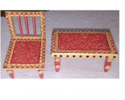 Laddu gopal Dining Table chair laddu gopal bhog Table chair