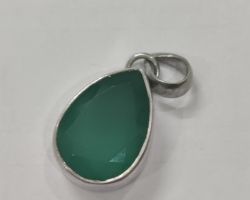 Emerald pendant emerald silver pendant panna pendant