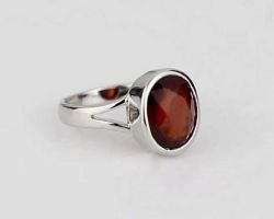 Garnet Silver Ring gomed silver Ring 6.5ct