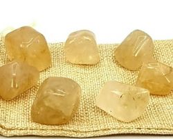 Citrine stone tumbled natural citrine stone pebbles 100gm