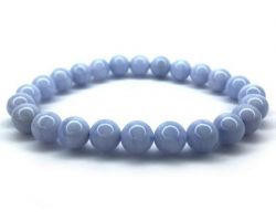 Bluelace Stone bracelet 10mm Natural Blue lace Agate bracelet