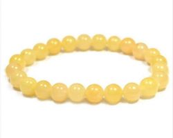 Yellow agate bracelet 6mm  yellow hakik bracelet peela hakik bracelet