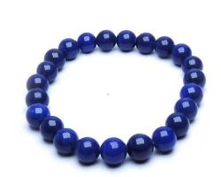 Blue agate bracelet natural blue hakik bracelet