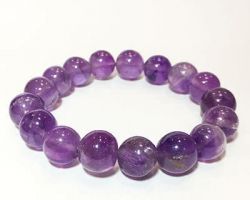 Amethyst bracelet 10mm  natural amethyst bracelet