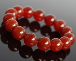 Red agate bracelet 12mm red hakik bracelet Lal hakik bracelet