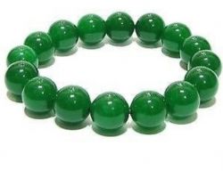 Green jade bracelet 10mm natural green jade bracelet