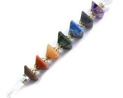 7 chakra Pyramid healing pencil seven chakra Pyramid healing pencil wand