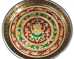 Decorative plate ganesh pooja plate 6 inches