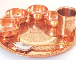 Copper dining set 7 piece copper dining set