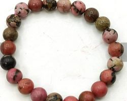 Rhodonite bracelet natural  rhodonite stone bracelet 8mm