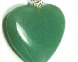 Green jade Pendant heart shape Natural green jade stone pendant