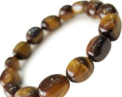 TigerStone  bracelet tumbled shape tiger eye stone bracelet  big size tiger eye stone bracelet 18mm