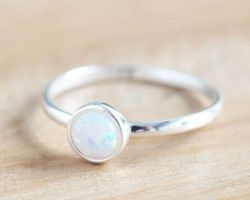 Opal  ring fire opal ring natural fire stone silver ring 2. carrot