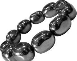 Shungite tumbled bracelet 30mm