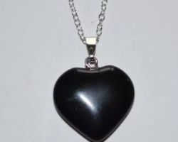 Heart shape Black Tourmaline pendant Black Tourmaline heart shape locket pendant