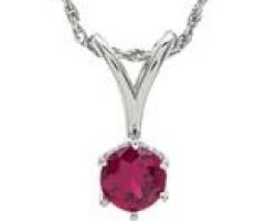 Ruby pendant  in round shape