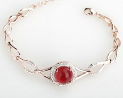 Ruby bracelet Ruby stone silver bracelet