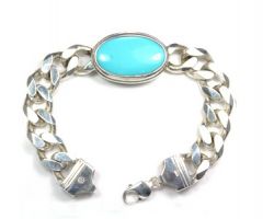 Turquoise stone silver bracelet salman khan bracelet High grade stone
