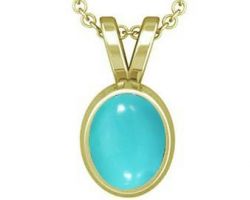 Turquoise pendant turquoise stone with gold pendant oval