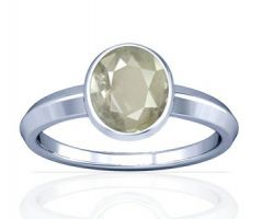 White Sapphire Ring Ceylon White sapphire silver Ring oval