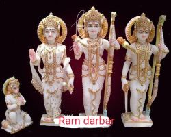 Ram darbar of marble stone  white marble stone Ram darbar idol