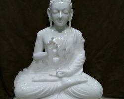 Marble buddha statue 12 inches white marble buddha murti