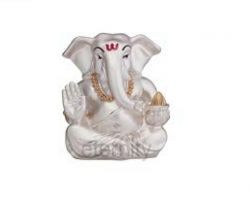 Ganesha idol Silver plated ganesh idol ganesh murti 2.5×2 inches