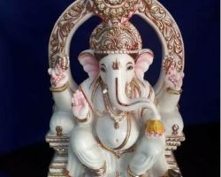 Ganesh idol marble stone ganesh statue marble ganesh murti fine work