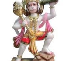 Hanuman marble idol Hanuman marble statue marble murti Hanuman standing with mountain 24 inches