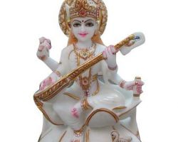 Goddess Saraswati idol marble stone 18 inches saraswati statue fine work
