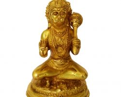 Hanuman idol brass panchdhatu Hanuman statue sitting blessing  Hanuman murti 7 inches