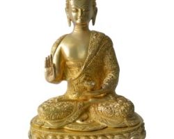 Brass budhha statue buddha sitting 9 inches b