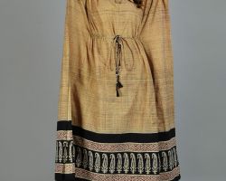 Kaftan long vegetable dyed handblock print ajrakh cotton kaftan code 1