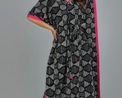 Kaftan long kaftan vegetable dyes handblock print fine cotton code 6