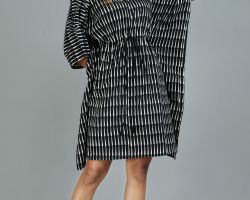 Short kaftan vegetable dyes handblock print fine cotton kaftan code 4