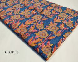 Bagru rapid handblock print cotton dress material  for kurti , plazo , gown , night suit code 5